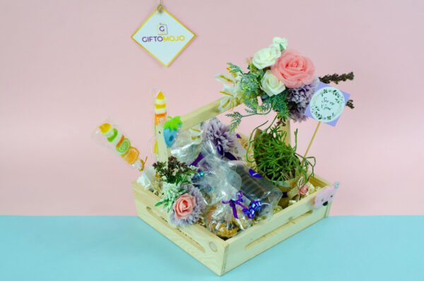 Floral Baby Shower Wrap Gift Hampers in Gurgaon Delhi NCR Noida India