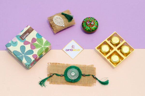 Filigree Premium Rakhi Box with Chocolates Gift Hampers Online in Gurgaon Delhi NCR Noida India